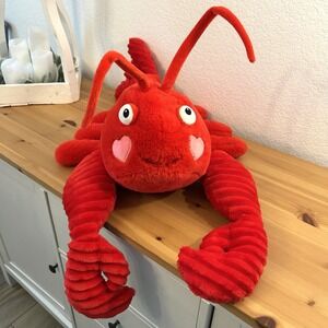 *Large* LOBSTER 34" Plush Pink Heart Cheeks Valentine Jumbo Stuffed Animal MTY